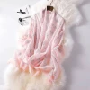 This 70*180 polyester-cotton foam printed fresh scarf is suitable for wearing during travel and taking photos in spring, autumn and winter Specification image